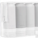 4-Pack Travel Bottles for Toiletries – Leak-Proof 3oz BPA-Free Silicone Shampoo, Conditioner & Lotion Bottles, TSA Approved