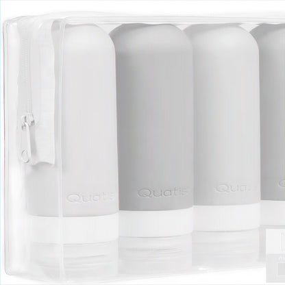 4-Pack Travel Bottles for Toiletries – Leak-Proof 3oz BPA-Free Silicone Shampoo, Conditioner & Lotion Bottles, TSA Approved