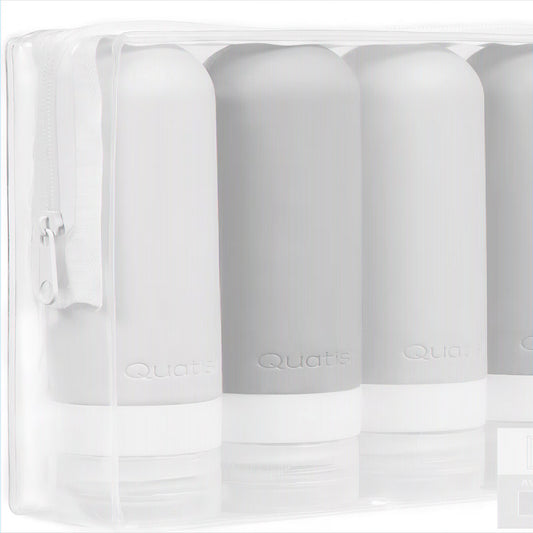 4-Pack Travel Bottles for Toiletries – Leak-Proof 3oz BPA-Free Silicone Shampoo, Conditioner & Lotion Bottles, TSA Approved