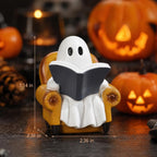 Ghost Reading Book Figurines Ghosts Halloween Decor Cute Ghost Decor Halloween Decorations Indoor Book Lover Gifts