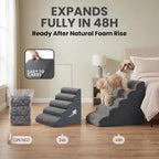 Dog Stairs for Small Dogs & Cats – 5-Step, 23" Non-Slip