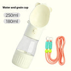 2-in-1 Portable Dog Water Bottle & Food Container – Leak-Proof Pet Feeder for Travel