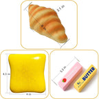 Cute butter-shaped squishy fidget toy with soft squeezable texture