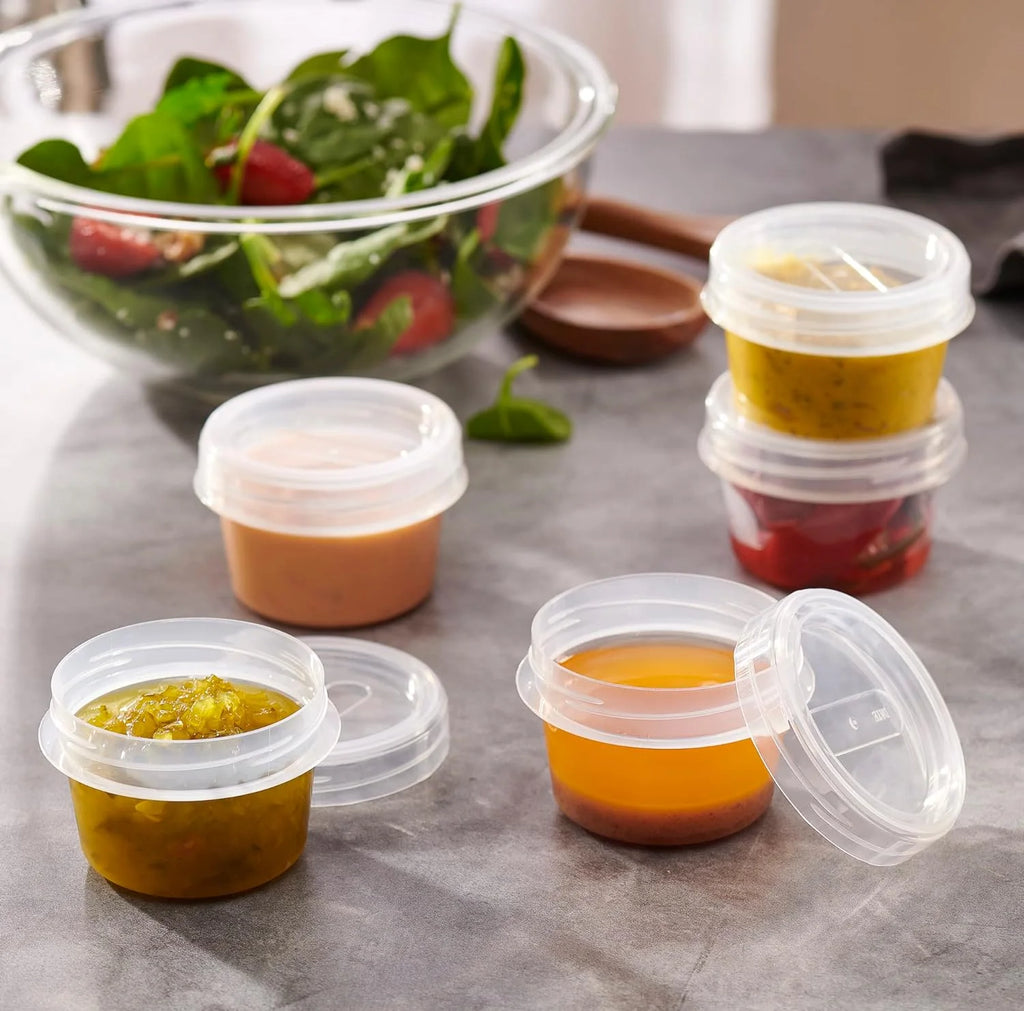 4 Oz Twist Cap Meal Prep Containers Reusable Food Storage Containers with Lids, 6-Pack