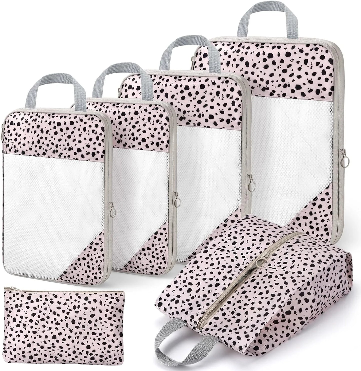 6 Set Compression Packing Cubes for Suitcases, Travel Accessories, Suitcase Organizer, Packing Cubes for Travel Luggage Organizer Women Men