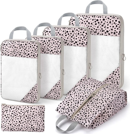 6 Set Compression Packing Cubes for Suitcases, Travel Accessories, Suitcase Organizer, Packing Cubes for Travel Luggage Organizer Women Men