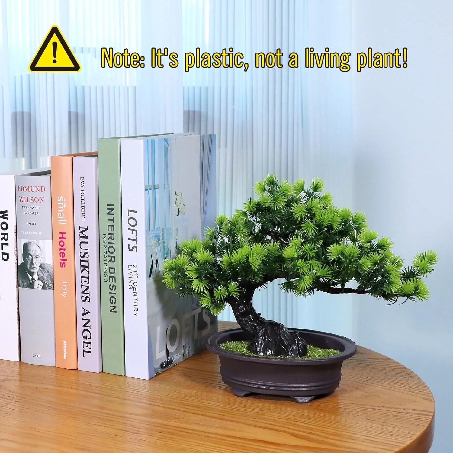 Artificial Bonsai Tree, 9.5" Tall Faux Greenery for Home, Office, Bathroom & Bookshelf Decor, Indoor Farmhouse Decoration