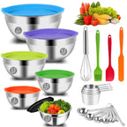 Stainless Steel Mixing Bowls Set with Lids