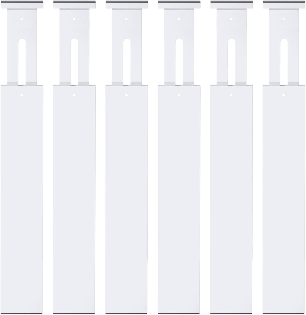 4-Pack Adjustable Bamboo Drawer Dividers, 12–17" for Kitchen, Closet, Dresser, Bedroom & Office Organization