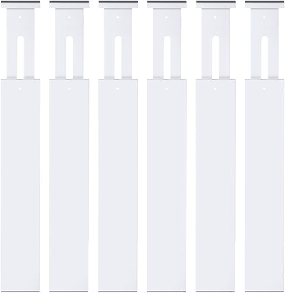 4-Pack Adjustable Bamboo Drawer Dividers, 12–17" for Kitchen, Closet, Dresser, Bedroom & Office Organization