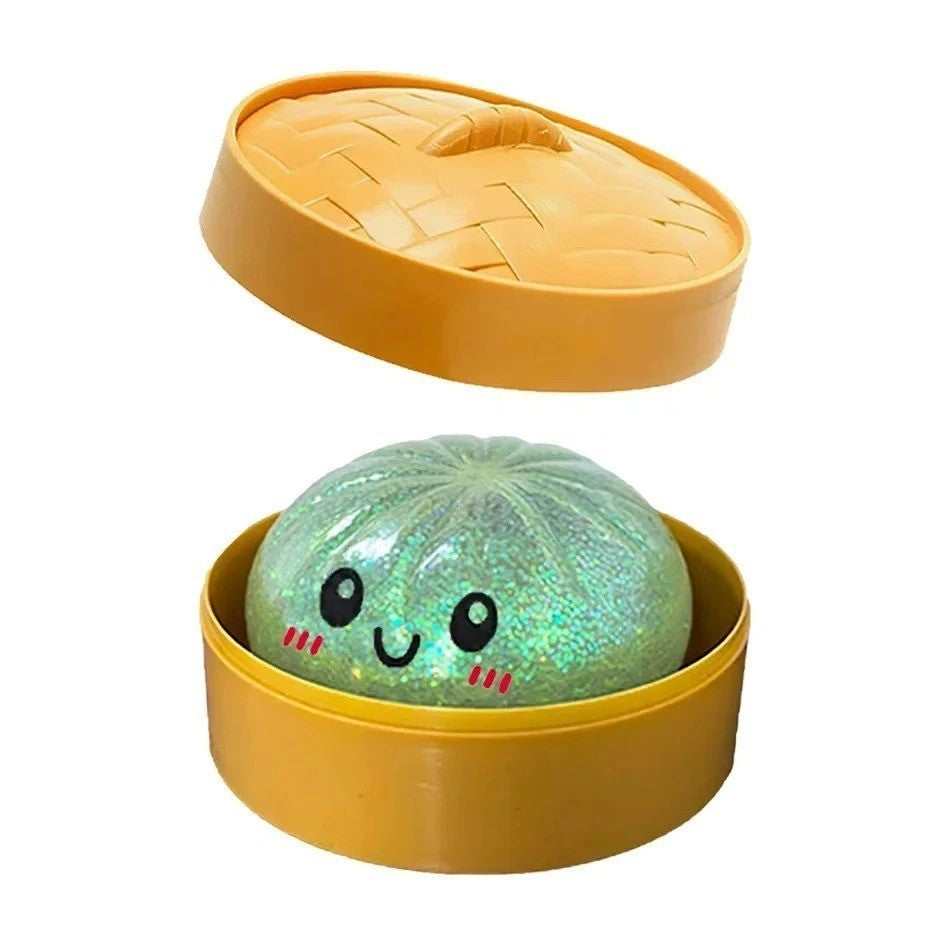 Sparkling dumpling fidget squishy for kids and adult sensory play