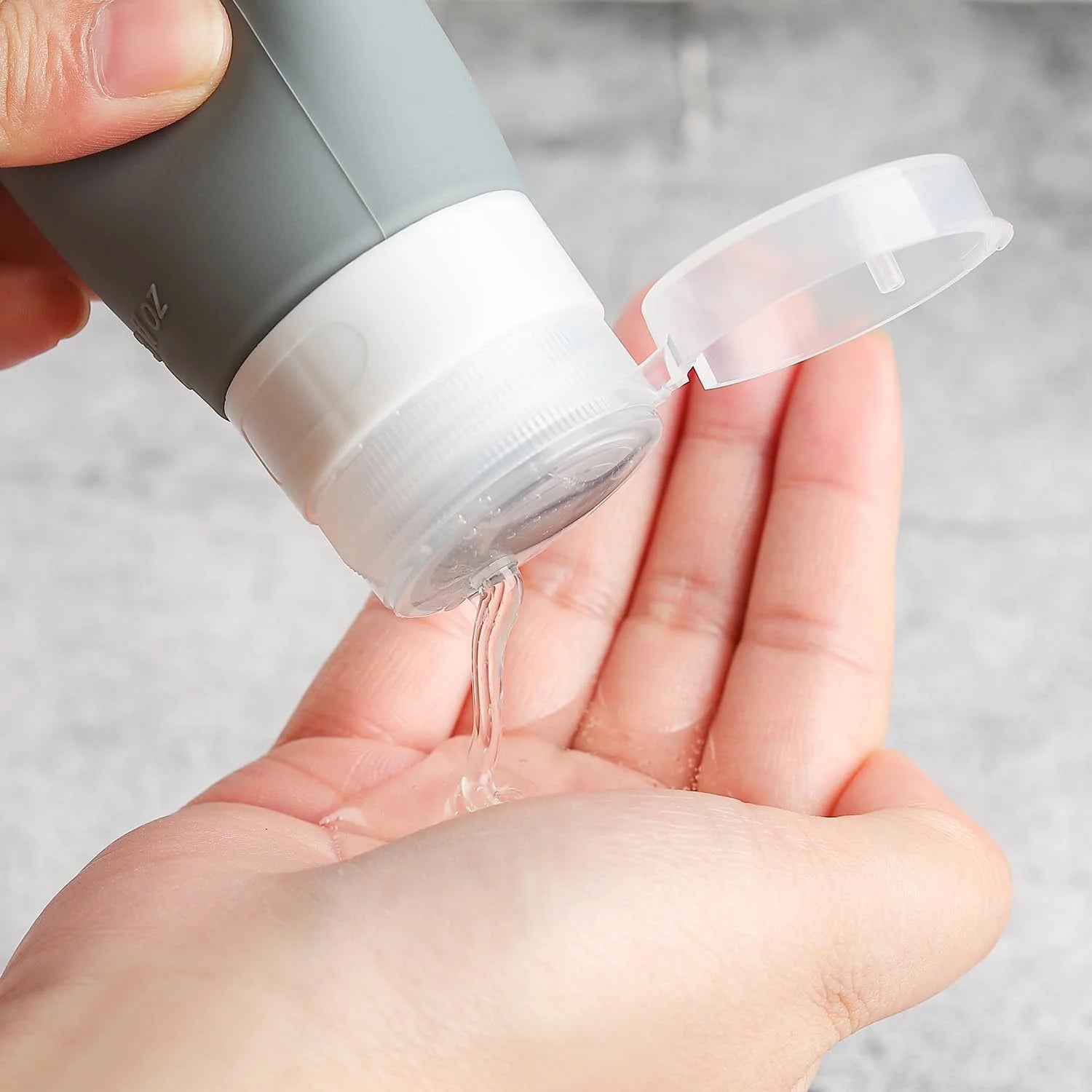 16 Pcs Travel Bottles for Toiletries, Leak Proof Refillable Travel Containers, Travel Essentials Silicone Toiletry Bottles (Grey)