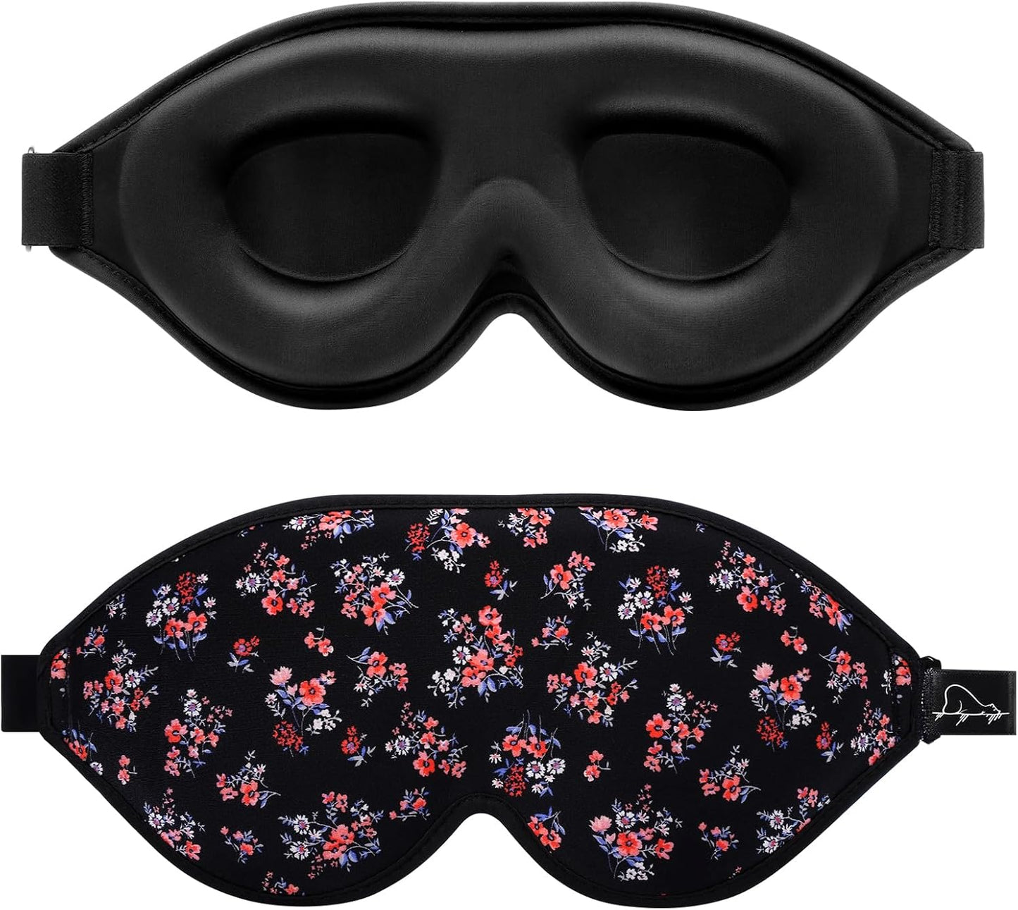 Memory Foam Sleep Mask – 3D Contoured Blackout Eye Mask with Earplugs, Soft & No Pressure on Eyelids, for Men & Women 