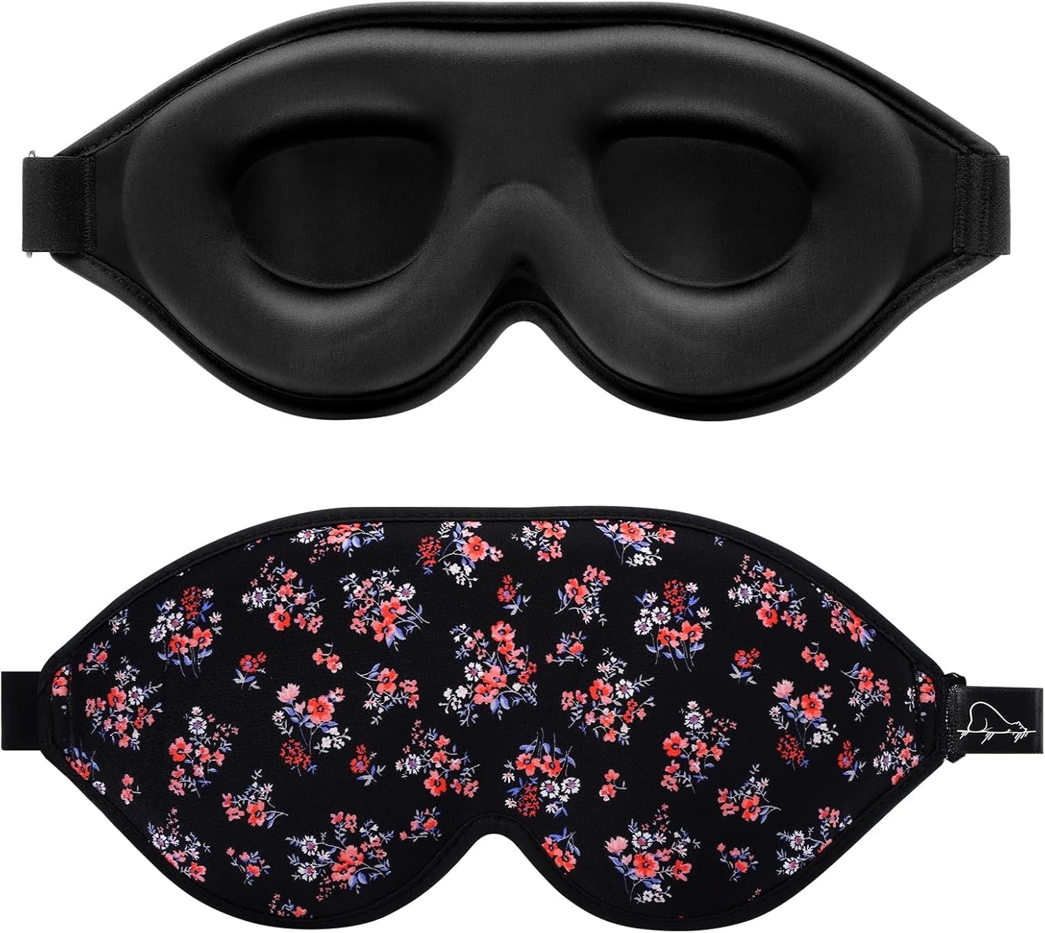 Memory Foam Sleep Mask – 3D Contoured Blackout Eye Mask with Earplugs, Soft & No Pressure on Eyelids, for Men & Women 