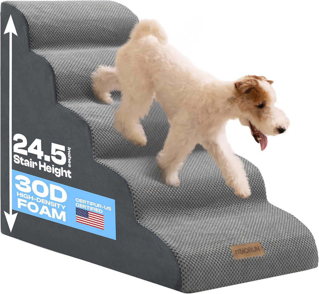 Dog Stairs for Small Dogs & Cats – 5-Step, 23" Non-Slip