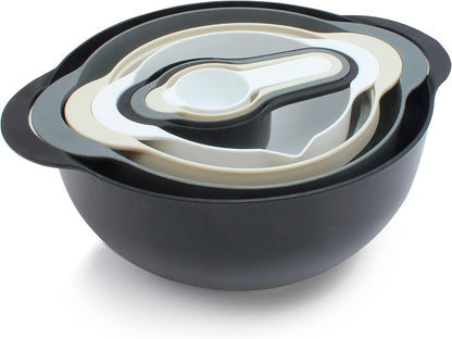  Bowls with Measuring Cups Colander and Sifter Set - Includes Mixing Bowls, Colander, Sifter and Measuring Cups, Mint, 8 Pc Bowl