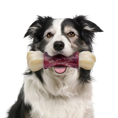 Tough Chew Dog Toys for Large & Medium Dogs – Aggressive Chewer Bones with Toothbrush Design