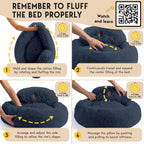 Calming Dog Bed for Small to Large Dogs Soft Donut Bed