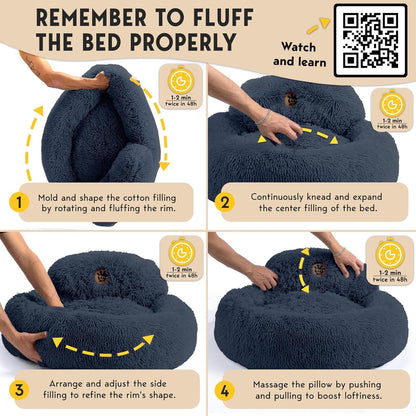 Calming Dog Bed for Small to Large Dogs Soft Donut Bed