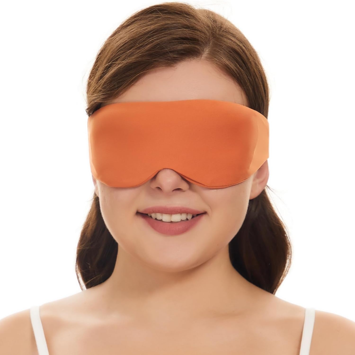 Memory Foam Sleep Mask – 3D Contoured Blackout Eye Mask with Earplugs, Soft & No Pressure on Eyelids, for Men & Women 