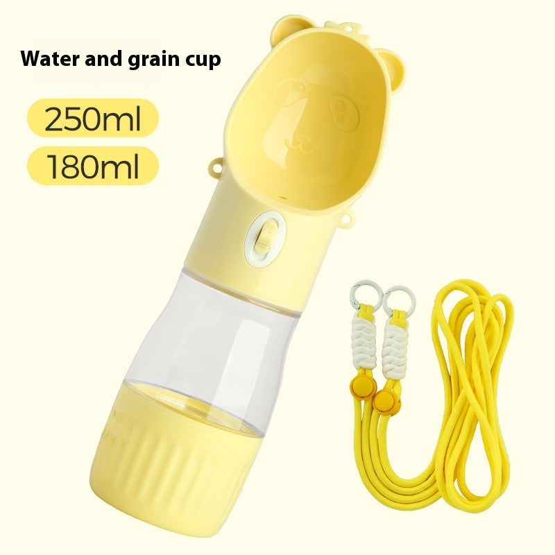 2-in-1 Portable Dog Water Bottle & Food Container – Leak-Proof Pet Feeder for Travel