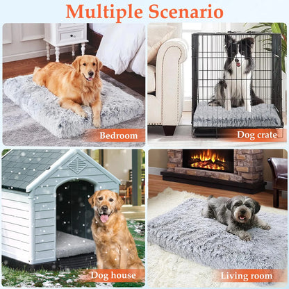 Orthopedic Dog Bed for Large & Medium Dogs – Washable Egg Crate Memory Foam, Plush Calming Pet Bed, 36" x 28", Gray