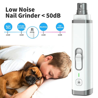 Rechargeable Dog Nail Grinder with LED Light