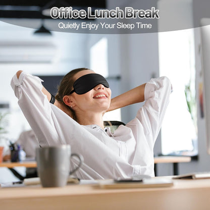 Silk Sleep Mask – Adjustable Satin Blackout Blindfold for Men & Women, Comfortable Night Sleep (Black, Blue, Green)