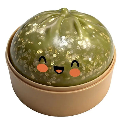 Limited edition glitter dumpling squishy collectible for sensory play and gifting