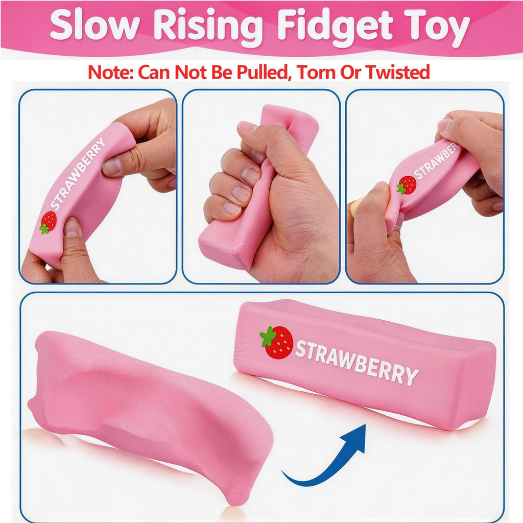 Slow-rising croissant squishy toy for stress relief and fidgeting