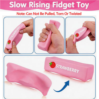 Slow-rising croissant squishy toy for stress relief and fidgeting
