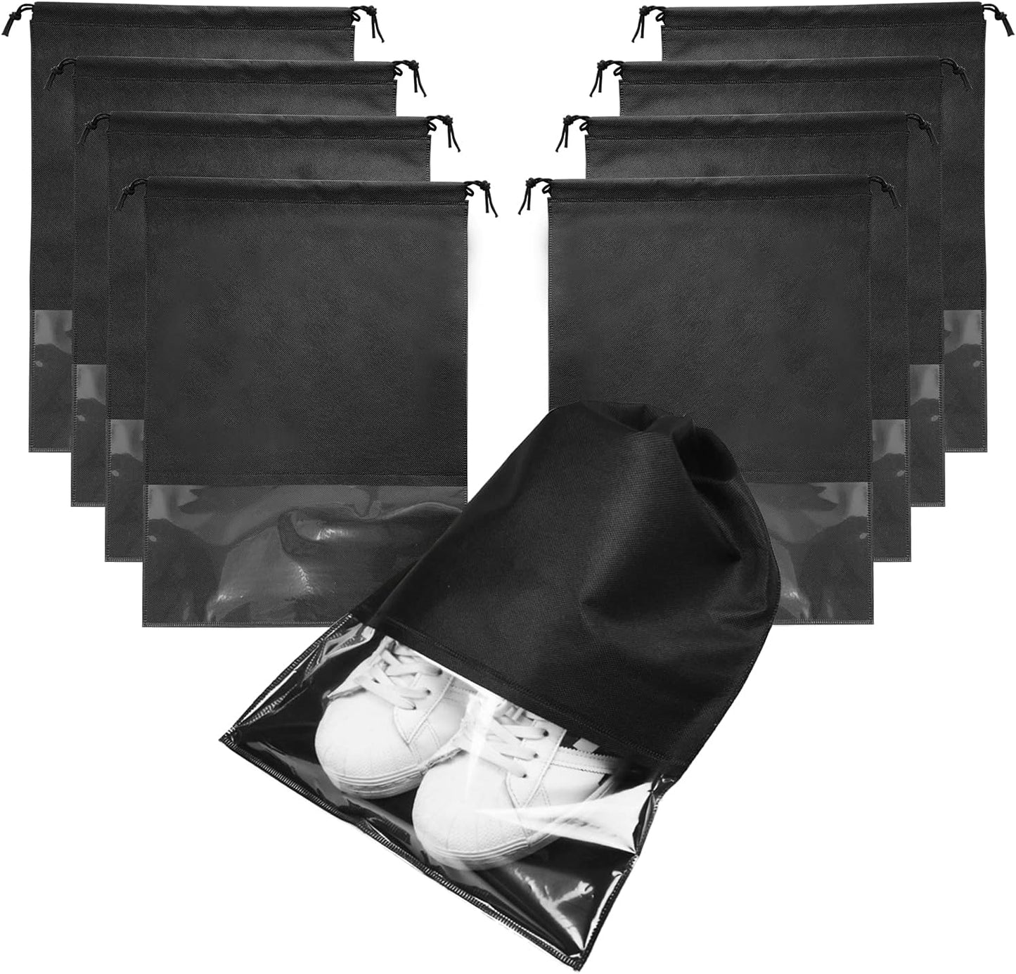 8PCS Travel Shoe Bags with Rope for Men and Women Large Shoes Pouch Organizers