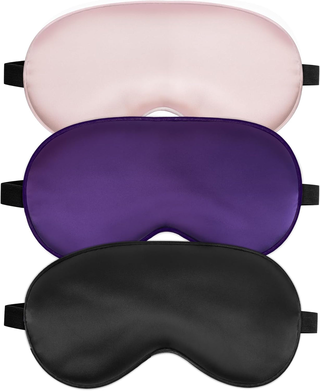 Silk Sleep Mask – Adjustable Satin Blackout Blindfold for Men & Women, Comfortable Night Sleep (Black, Blue, Green)