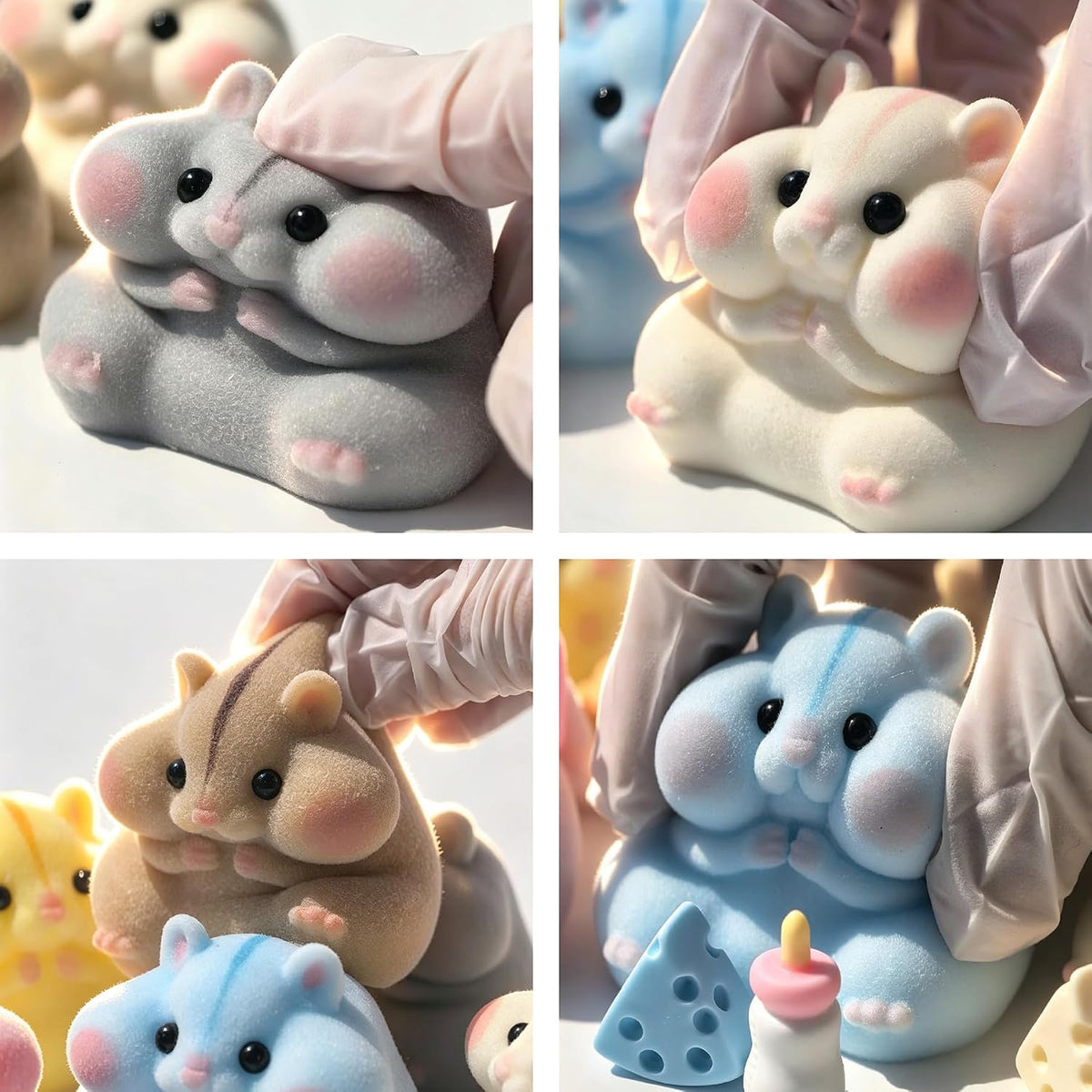Hamster Squishy Toys 6 Pack Cute Slow Rise Fidget Set
