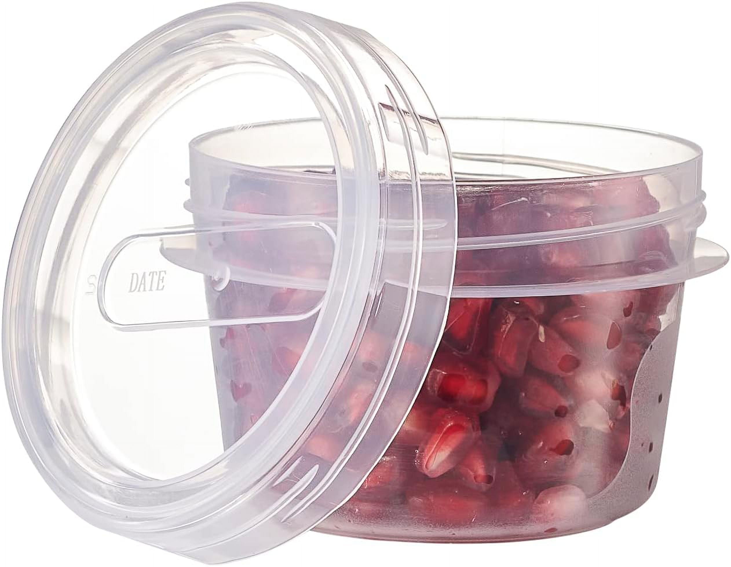 4 Oz Twist Cap Meal Prep Containers Reusable Food Storage Containers with Lids, 6-Pack