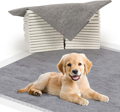 Black charcoal puppy pee pad with extra absorbent 6-layer design