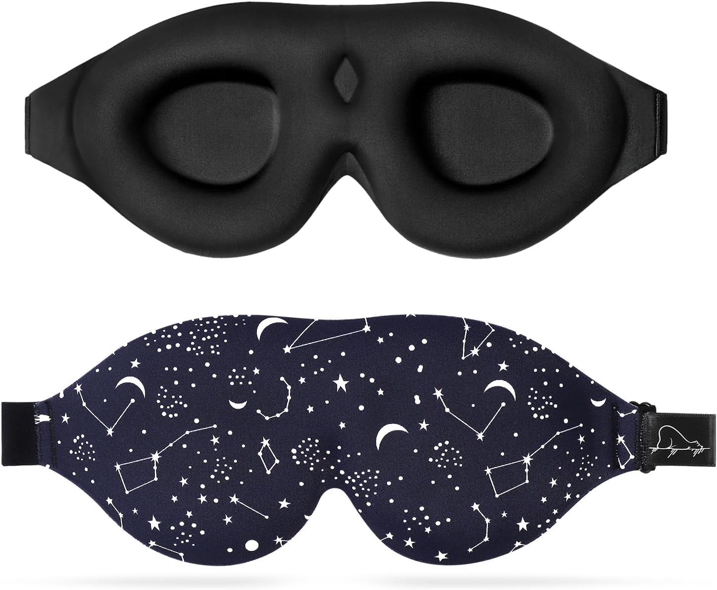 Memory Foam Sleep Mask – 3D Contoured Blackout Eye Mask with Earplugs, Soft & No Pressure on Eyelids, for Men & Women 