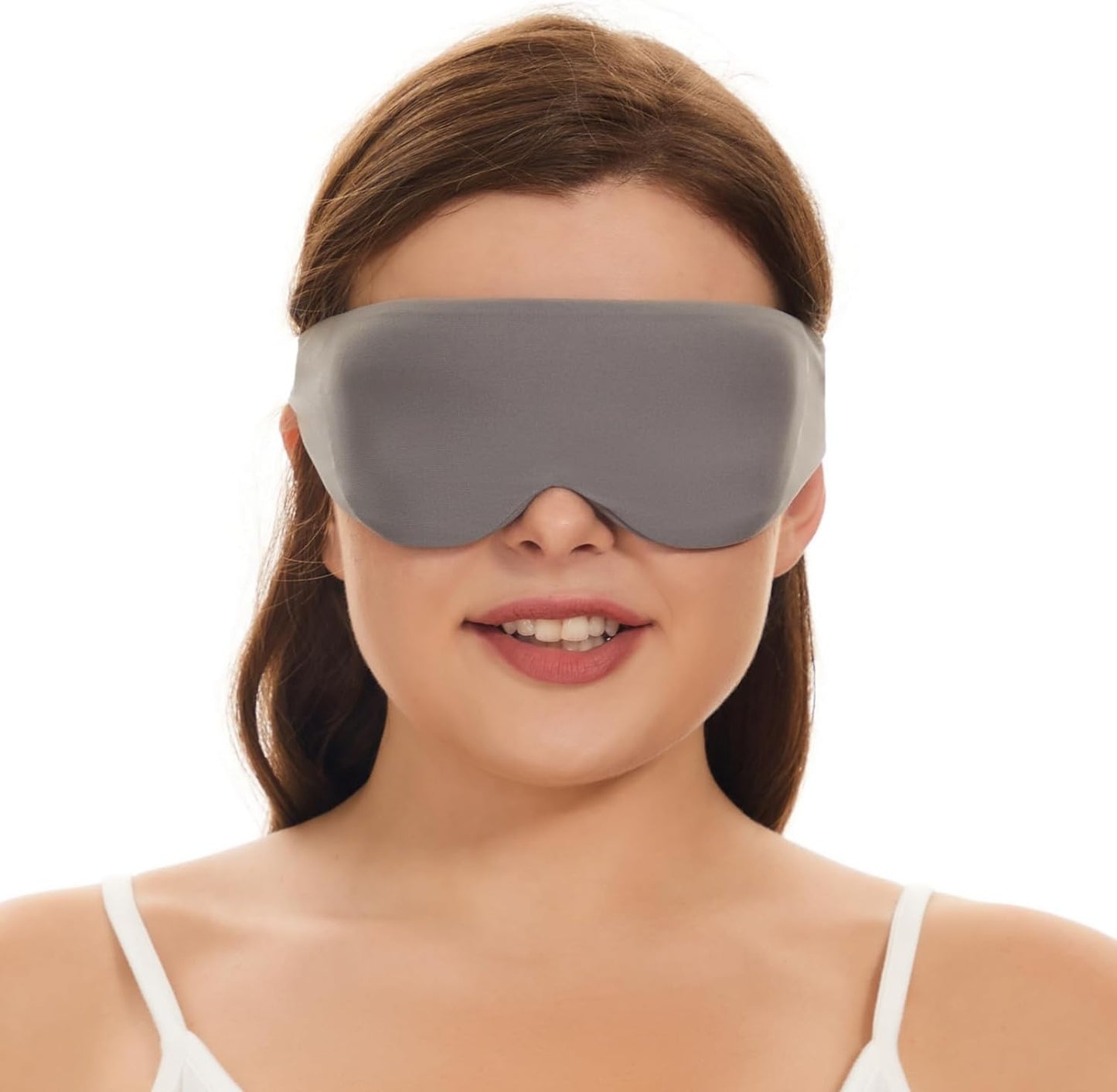 Memory Foam Sleep Mask – 3D Contoured Blackout Eye Mask with Earplugs, Soft & No Pressure on Eyelids, for Men & Women 