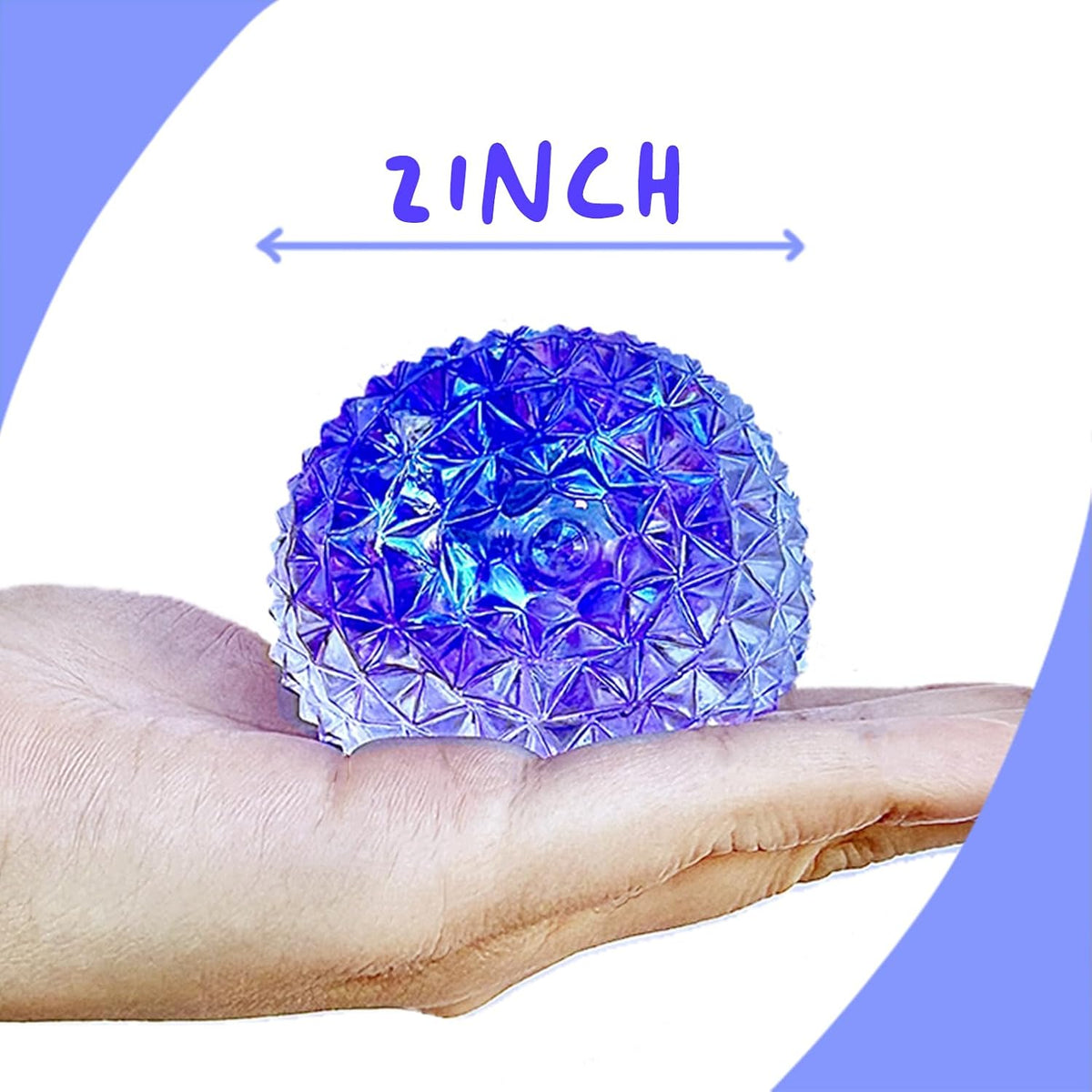 Portable diamond stress ball designed for quiet fidgeting at home or work