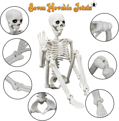 Realistic Lighted Skeleton Halloween Decor for Garden