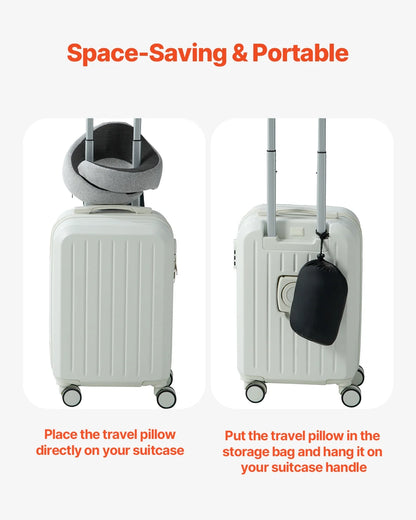 Casy Nest  Dual-Layer 3D Travel Neck Pillow – 360° Adjustable Memory Foam with Eye Cover, Noise Blockers & Carry Pouch