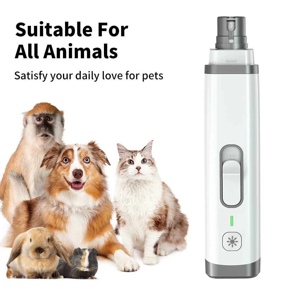 Rechargeable Dog Nail Grinder with LED Light