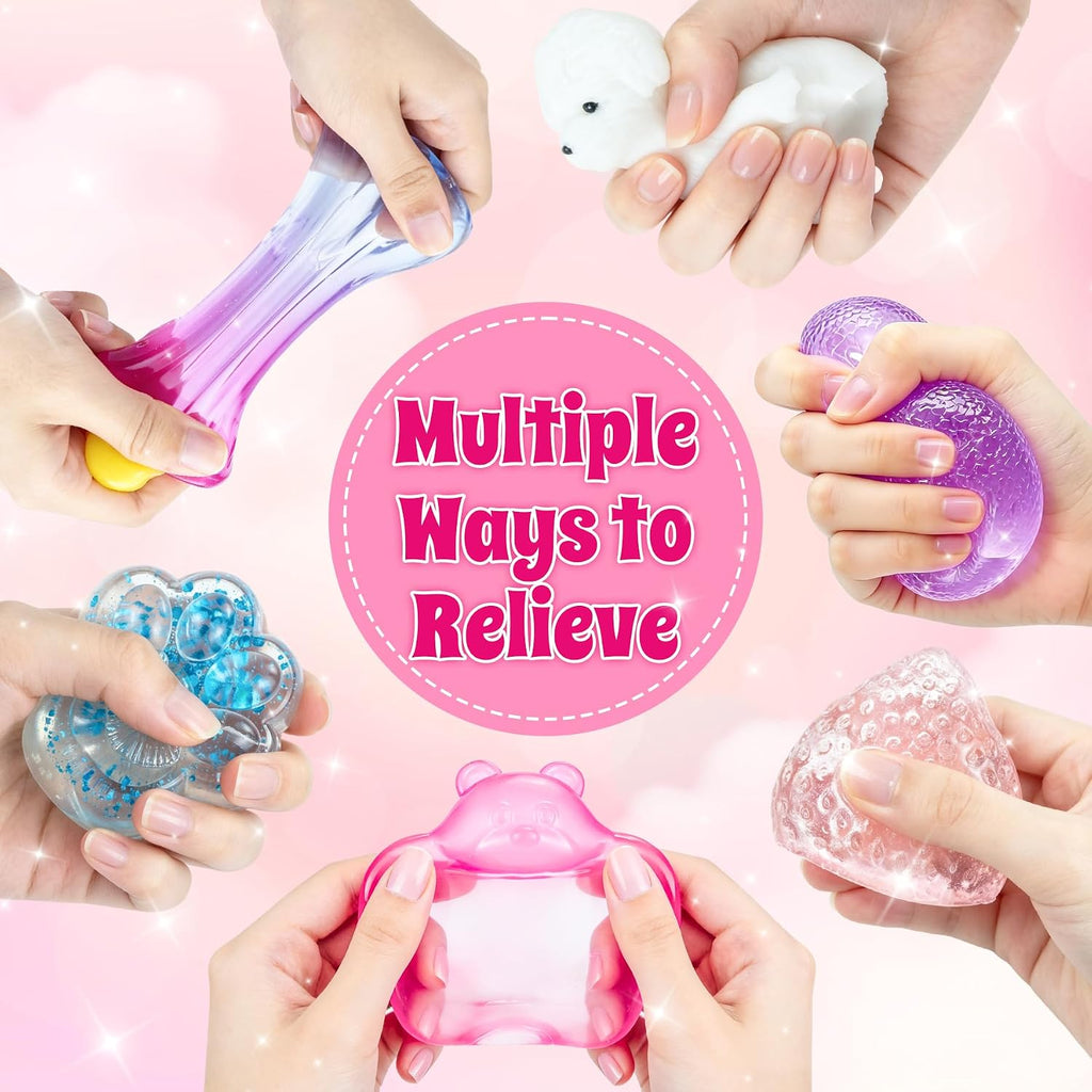 Soft Taba squeeze toys in assorted shapes for sensory play and stress relief