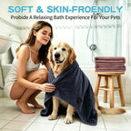Soft dog drying towels designed for bath time