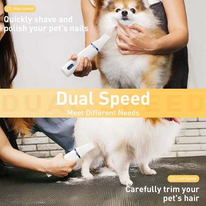 4-in-1 Cordless Pet Grooming Kit for Dogs & Cats – Clippers & Nail Grinder for Hair, Nails, Paws, Face & Ears