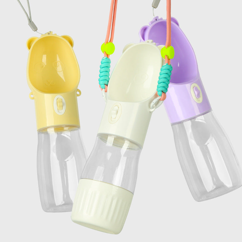 2-in-1 Portable Dog Water Bottle & Food Container – Leak-Proof Pet Feeder for Travel