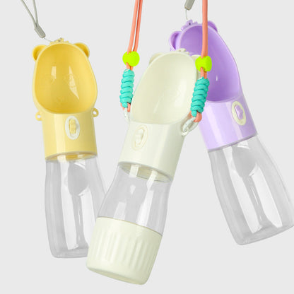 2-in-1 Portable Dog Water Bottle & Food Container – Leak-Proof Pet Feeder for Travel