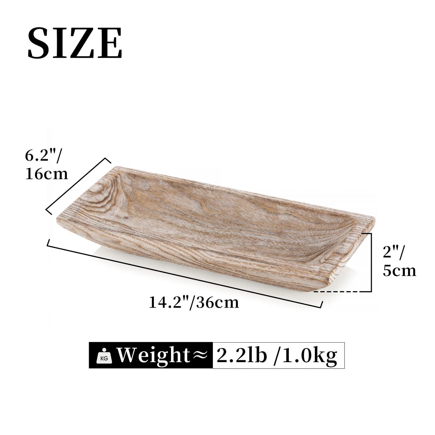 Decorative Wooden Dough Bowl，Farmhouse Wood Key Bowls Tray for Home Decor Table Centerpieces Kitchen Dining Room