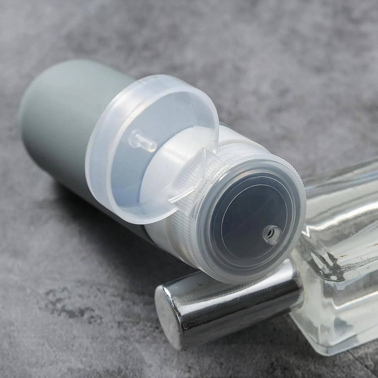 16 Pcs Travel Bottles for Toiletries, Leak Proof Refillable Travel Containers, Travel Essentials Silicone Toiletry Bottles (Grey)