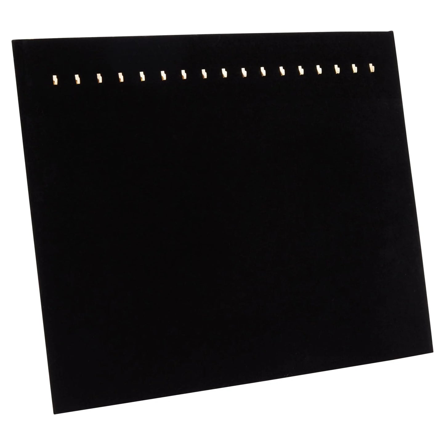 2-Pack Jewelry Display for Selling - Velvet Necklace Holder Stand, Organizer for Retail (17 Hooks, Black)